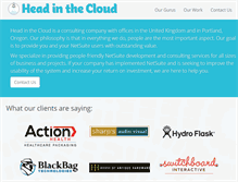 Tablet Screenshot of headintheclouddev.com